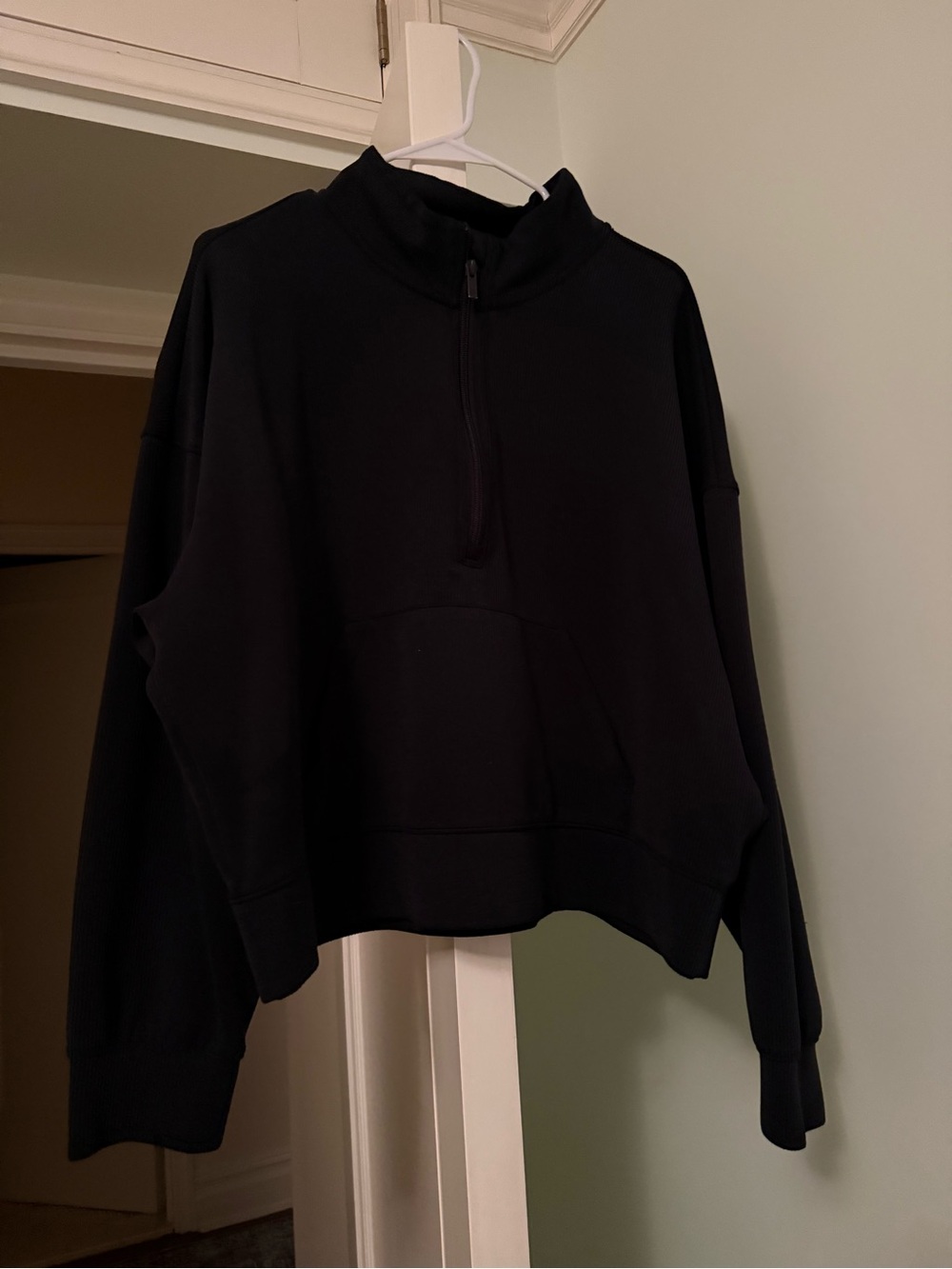 all in motion Black Half-Zip Cowl Sweatshirt